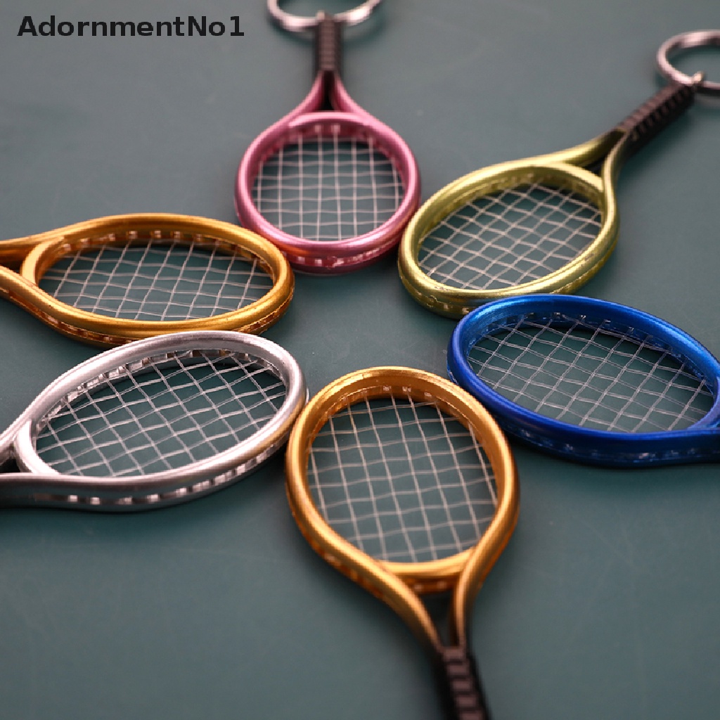 (AdornmentNo1) Gantungan Kunci Raket Tenis Mini Lucu Untuk Hadiah