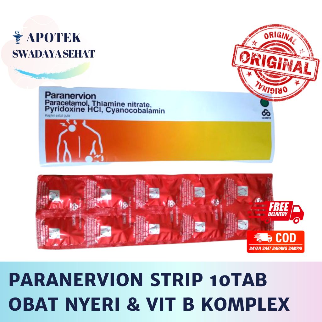 PARANERVION Strip - Paracetamol Vitamin B Kompleks - Anti Nyeri Saraf Kesemutan