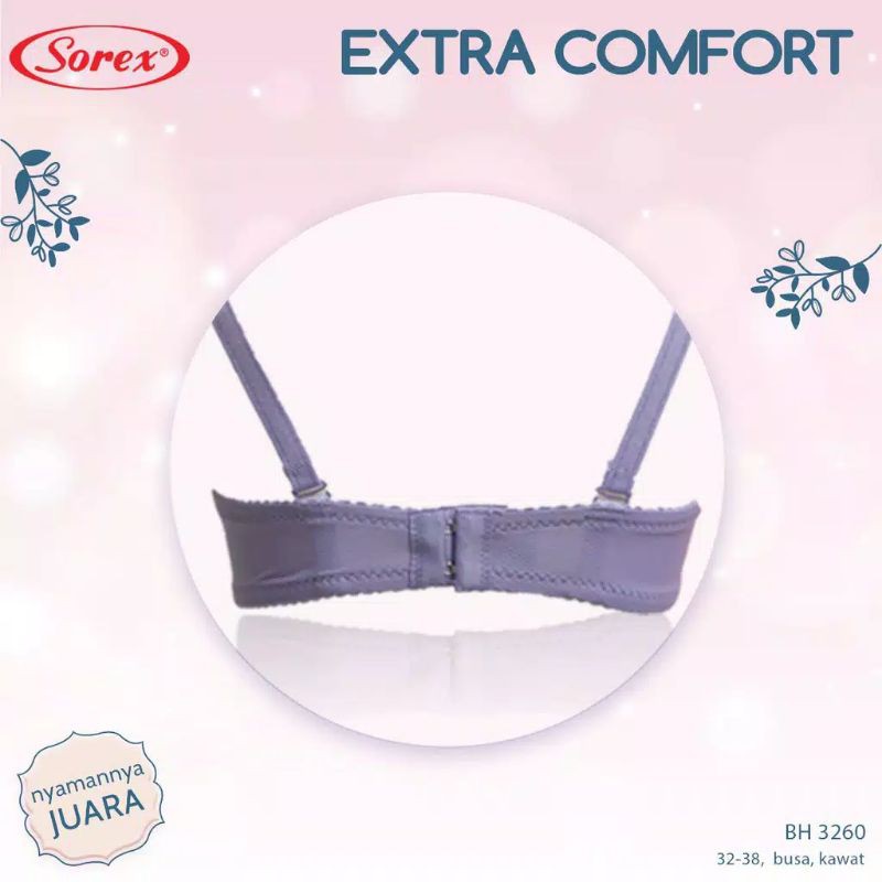 SOREX bra extra Comfort 3260  Busa Tipis Berkawat