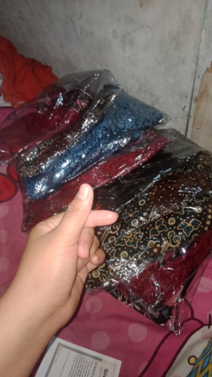 Batik Couple Keluarga Sania Ruffle Ori Ndoro Jowi Dnt Mataram