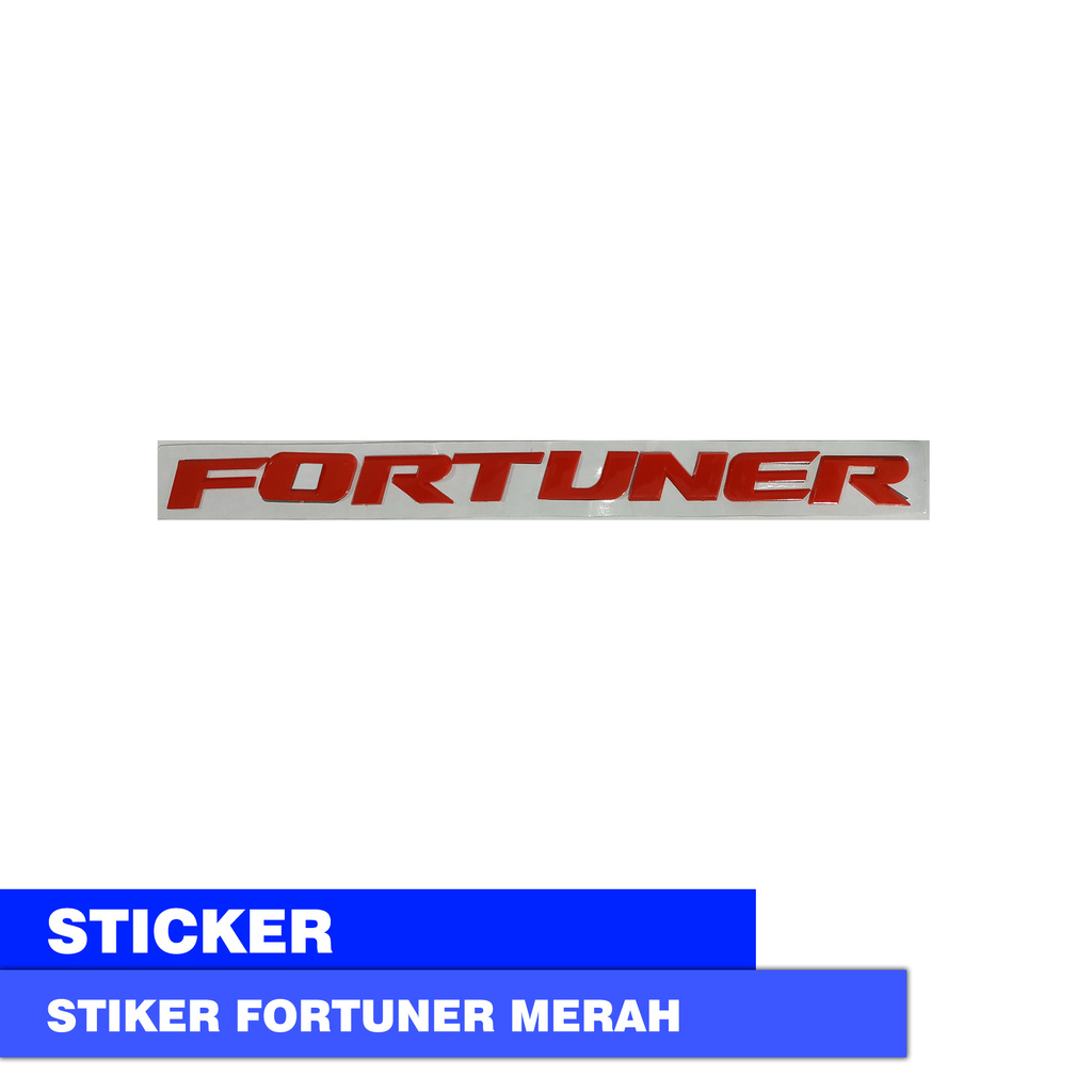 EMBLEM LOGO FORTUNER KAP MESIN CHROME / RED / HITAM