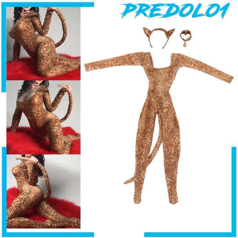 1/6 Woman Leopard Print Suit for 12'' Action Female Figure Doll Clothing