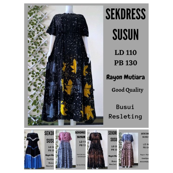 SEKDRES SUSUN  BATIK/DASTER PANJANG /DASTER BATIK PEKALONGAN/SEKDRES SUSUN RAYON MUTIARA