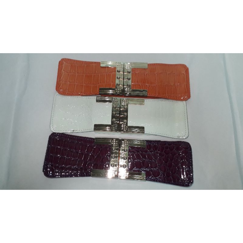 belt wanita karet dengan motif cantik.