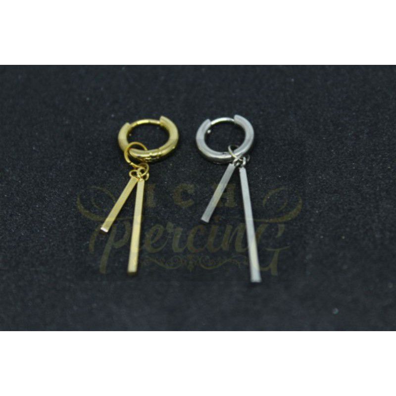 Anting Hoops Titanium Model Gantungan Ala Pria Korea