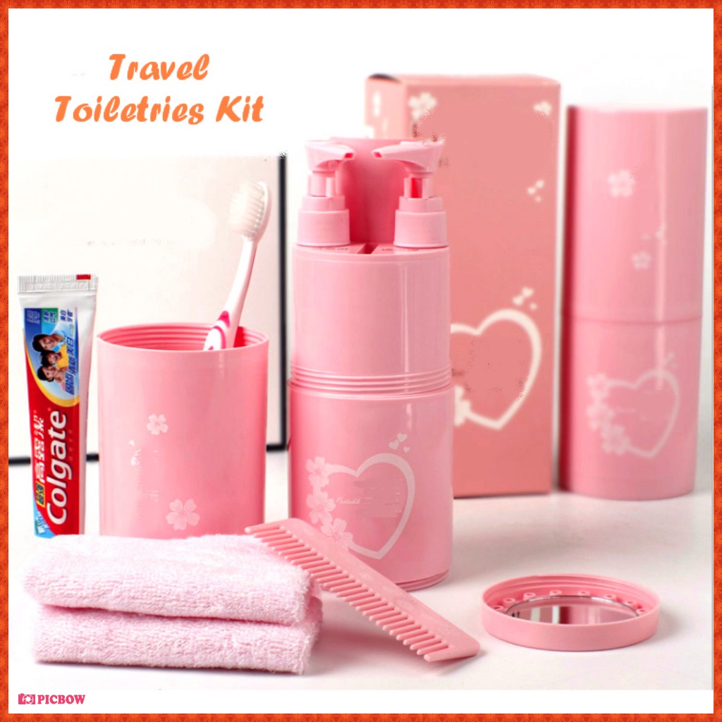 PROMO TRAVEL Toiletries Kit Karakter Buat TRAVELING WAJIB PUNYA Tempat Sikat gigi GEMOY -COD