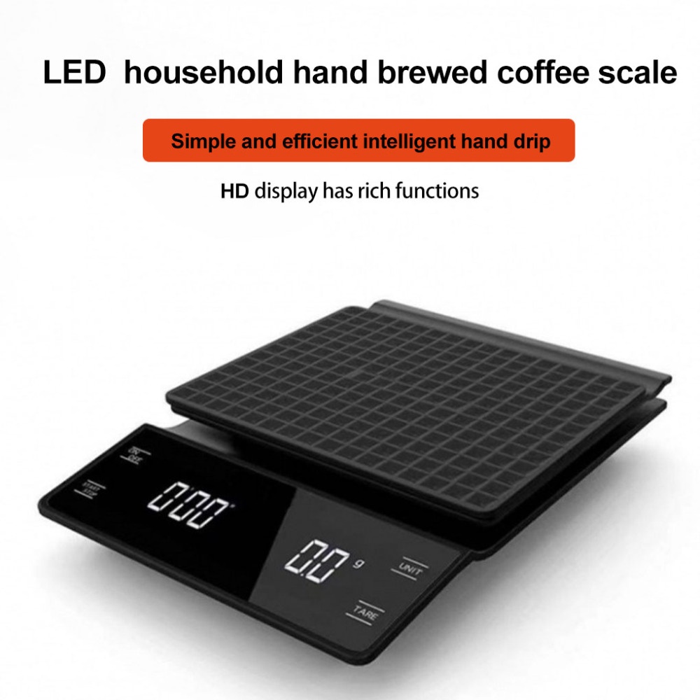 Timbangan Kopi Timer Digital [F] Dapur V60 Drip Coffee Scale Touch LED