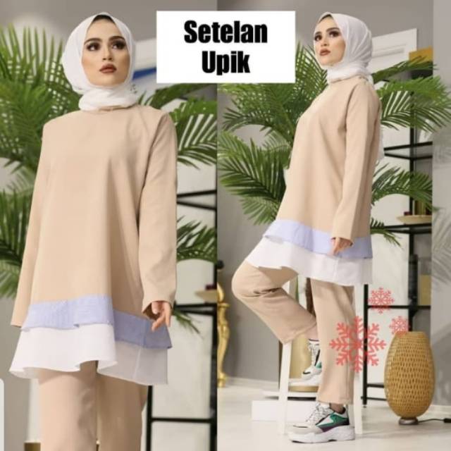 Gamis Setelan Upik LD100 Terbaru Fashion Muslim/Busana Muslim/Baju Muslim/Gaun Muslim/Dress Muslim