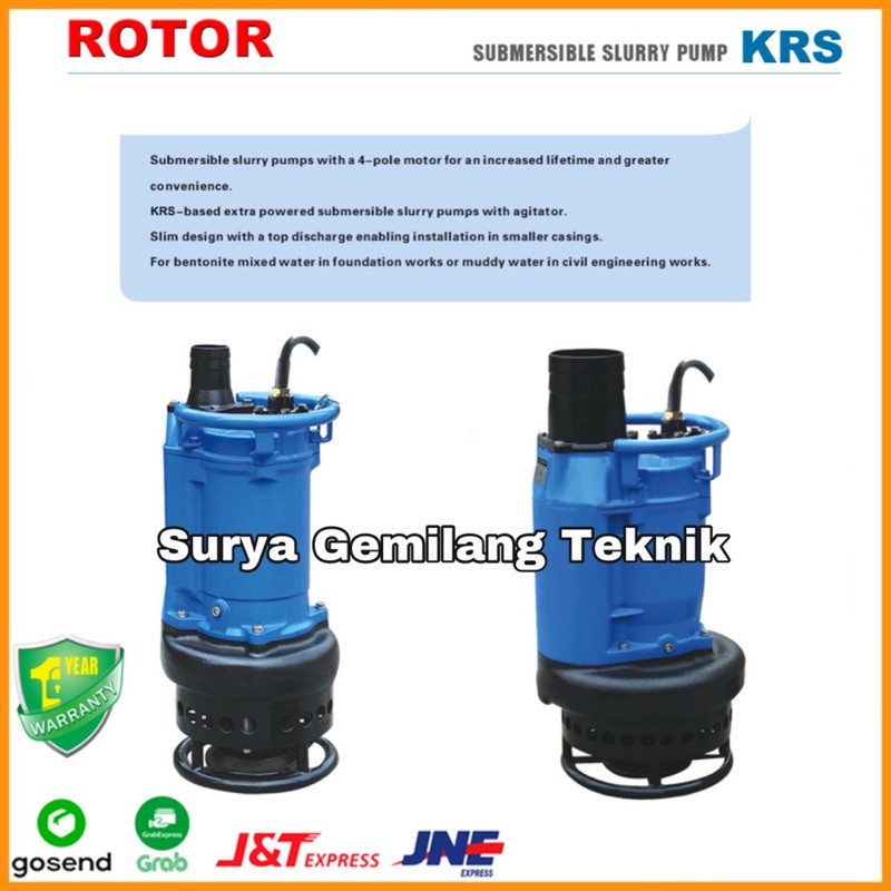 Jual Pompa Celup Submersible Lumpur Air Kotor Rotor Krs Pompa