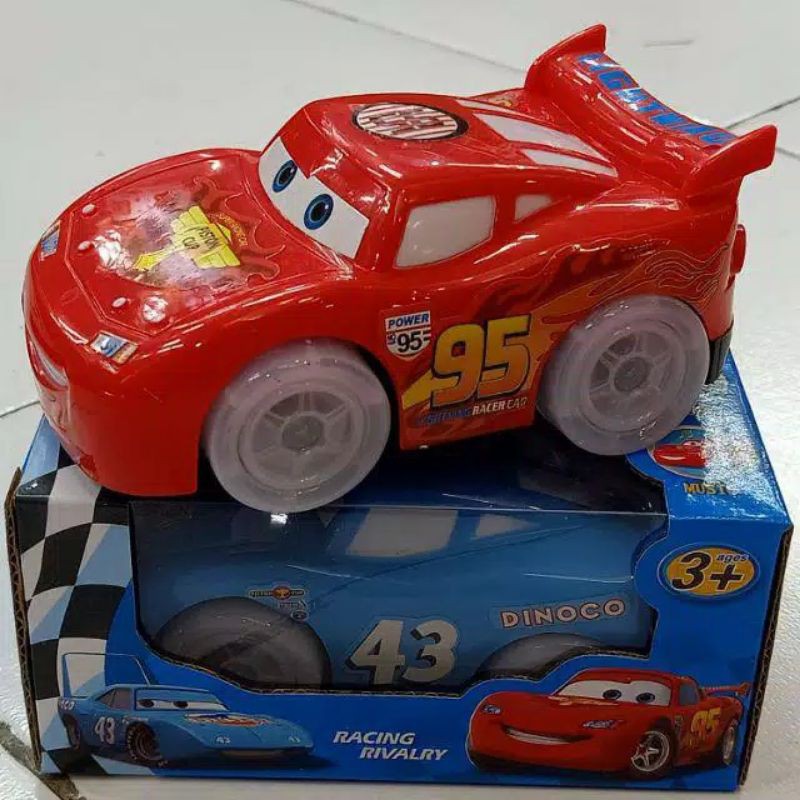 Mainan Mobil cars McQueen Murah Jalan Roda Nyala