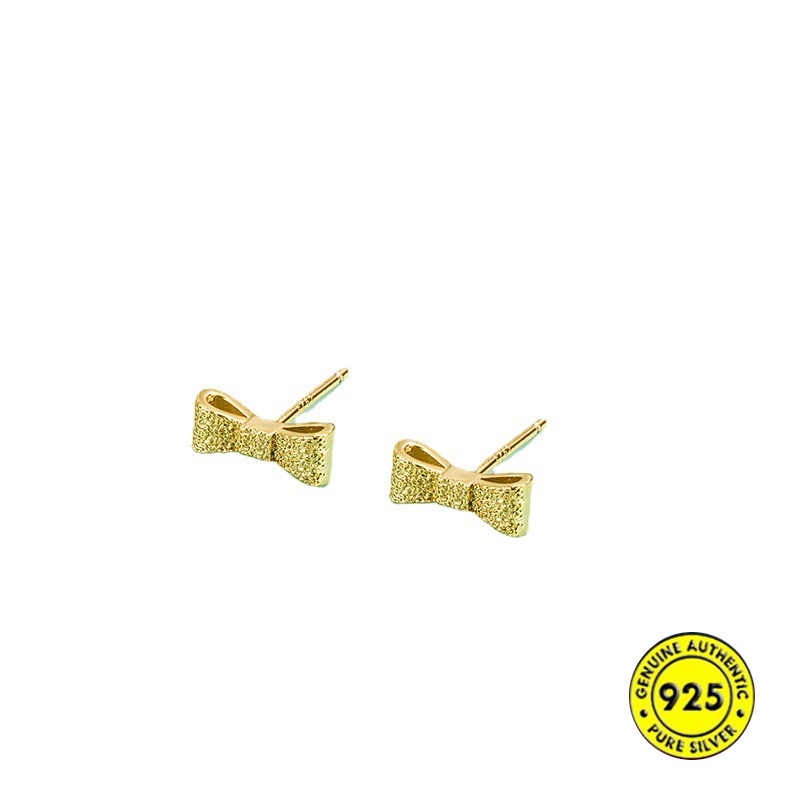 Anting Stud Desain Pita Bahan S925 Silver Untuk Pelajar Perempuan