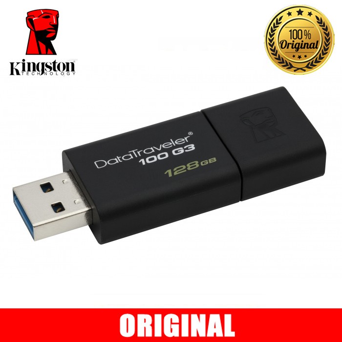 Flashdisk Kingston Data Traveler DT100G3 128 GB USB 3.0 Original  garansi resmi 5 tahun