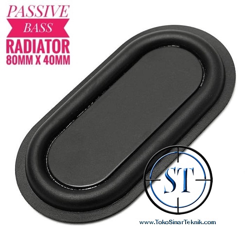 2 Pcs Bass Speaker Passive 80x40mm Radiator Bass Metal Rubber Vibration 8x4cm Penambah Penguat Bass Spiker Karet