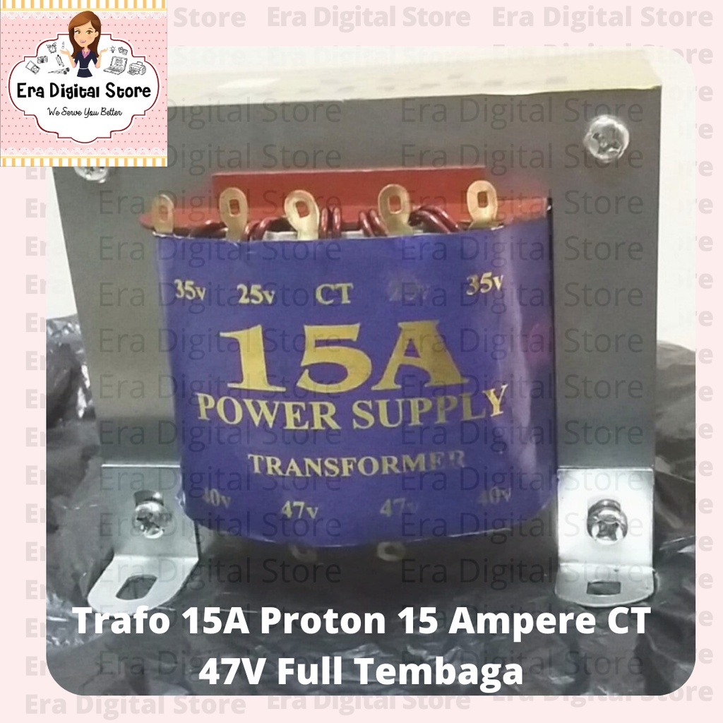 Trafo Proton 15 Ampere CT 47V. Tembaga murni