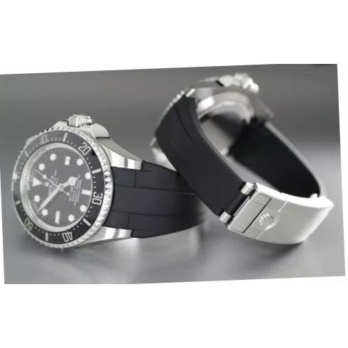 Strap Rubber | Tali Karet Rolex Deep Sea + Buckle 21Mm Terbaru
