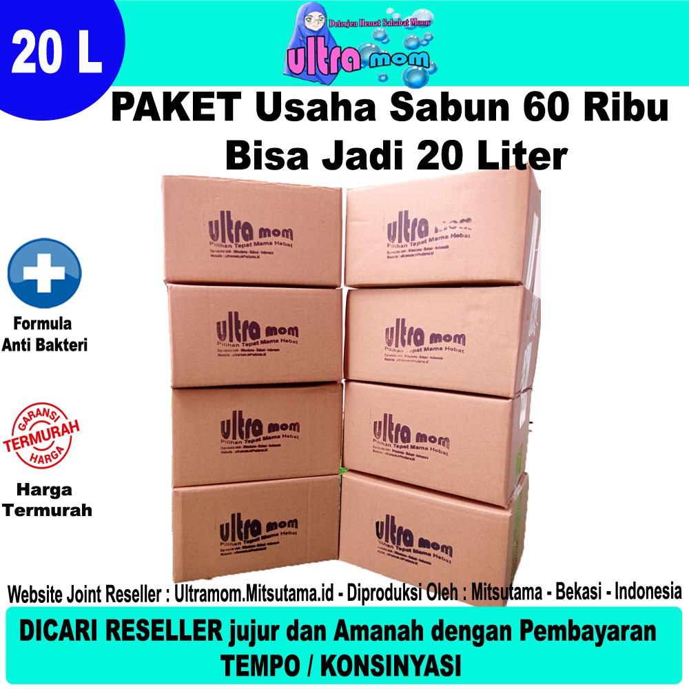 ULTRAMOM Biang SABUN LANTAI 20 Liter Sabun Pel Lantai Hemat + Anti Bakteri + Berkualitas