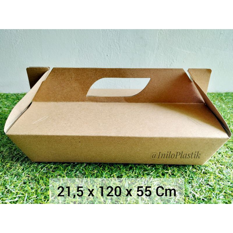 

[10pcs] Gable Box / Box Jinjing Kraft Dus Roti Kue Kering 215x120x55 mm / Hampers