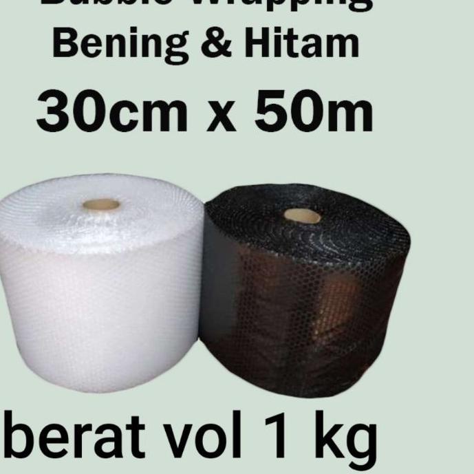 

Terlaris, Bubble wrap roll hitam dan putih ukuran 30cm × 50m, lq0.....