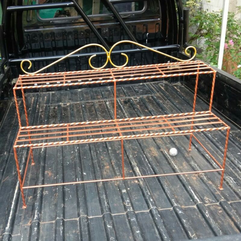 standing pot besi 2rak- rak pot besi-standing pot besi