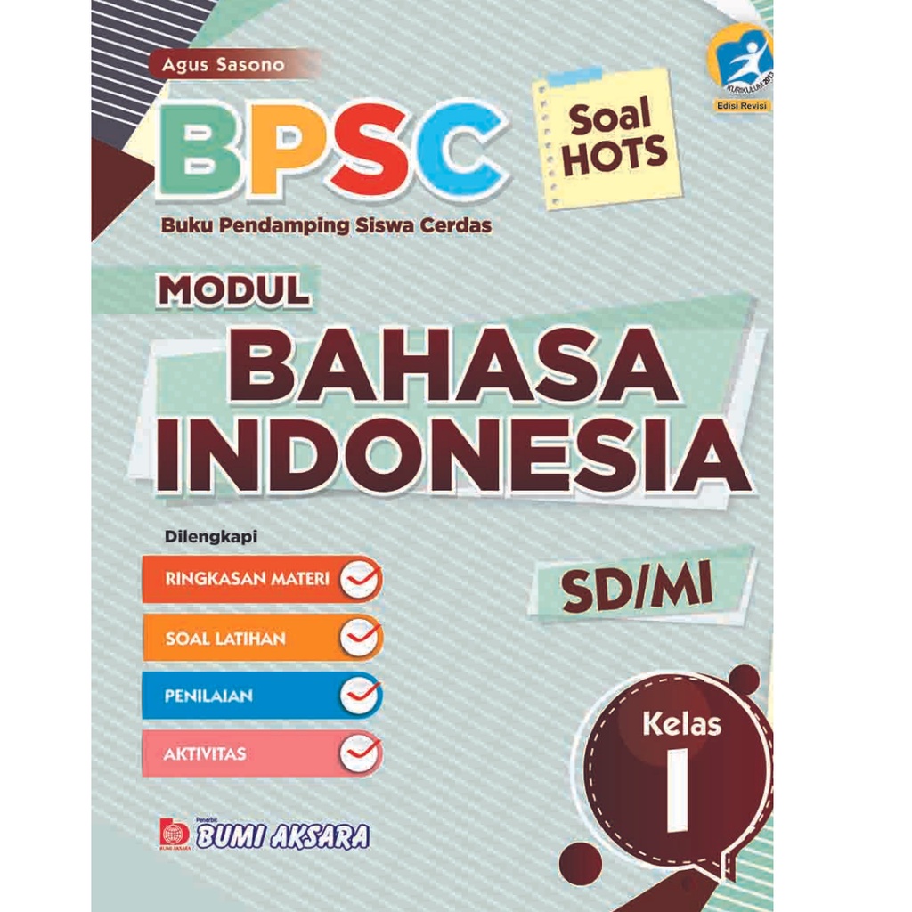 Bahasa Indonesia Kelas I SD/MI Modul BPSC [ K13-Rev ]