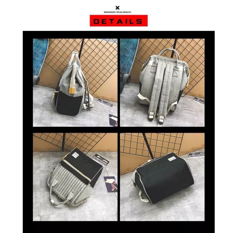 Tas Ransel Batam Wanita Cantik Annelo garis Tas Ransel Cewek Backpack Sekolah Remaja Wanita Perempuan Korea SMARansel sekolah motif-7