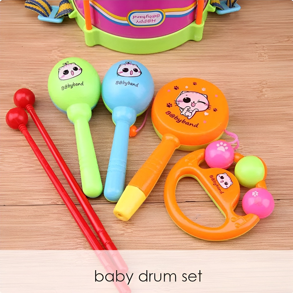 Baby Drum Set | Mainan Edukasi Alat Musik Anak Laki Laki | Drum Anak Set Mainan | 4/5/6 Tahun Murah