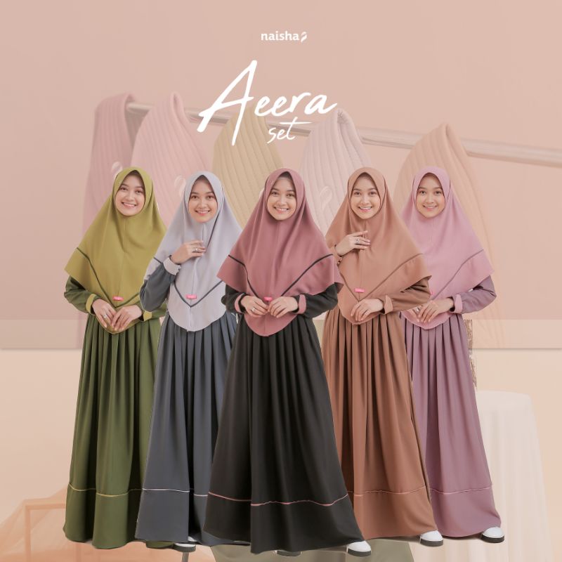 NEW GAMIS AEERA SET BY NAISA/SET GAMIS TERBARU/GAMIS SYAR'I/DRESS MUSLIMAH/TERLARIS/Bahan queen stre