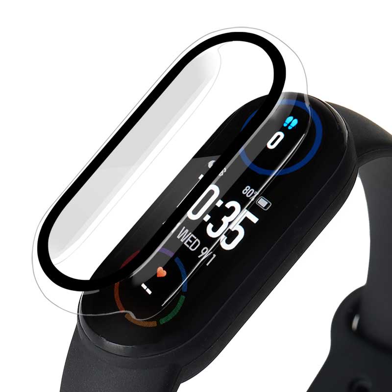 1 Pc Film Pelindung Layar 2 In 1 Anti Gores Untuk Mi Band 7 / 7NFC