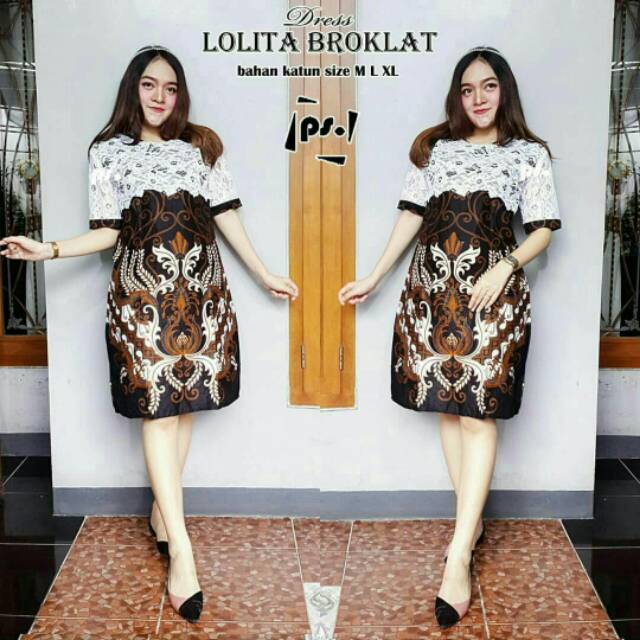 GROSIR DRESS BATIK LOLITA BROKLAT