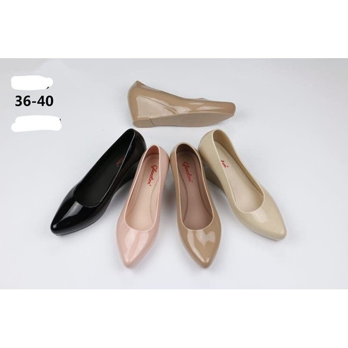 SEPATU WEDGES JELLY - JELLY SHOES - SEPATU KANTOR - SEPATU KERJA WANIT