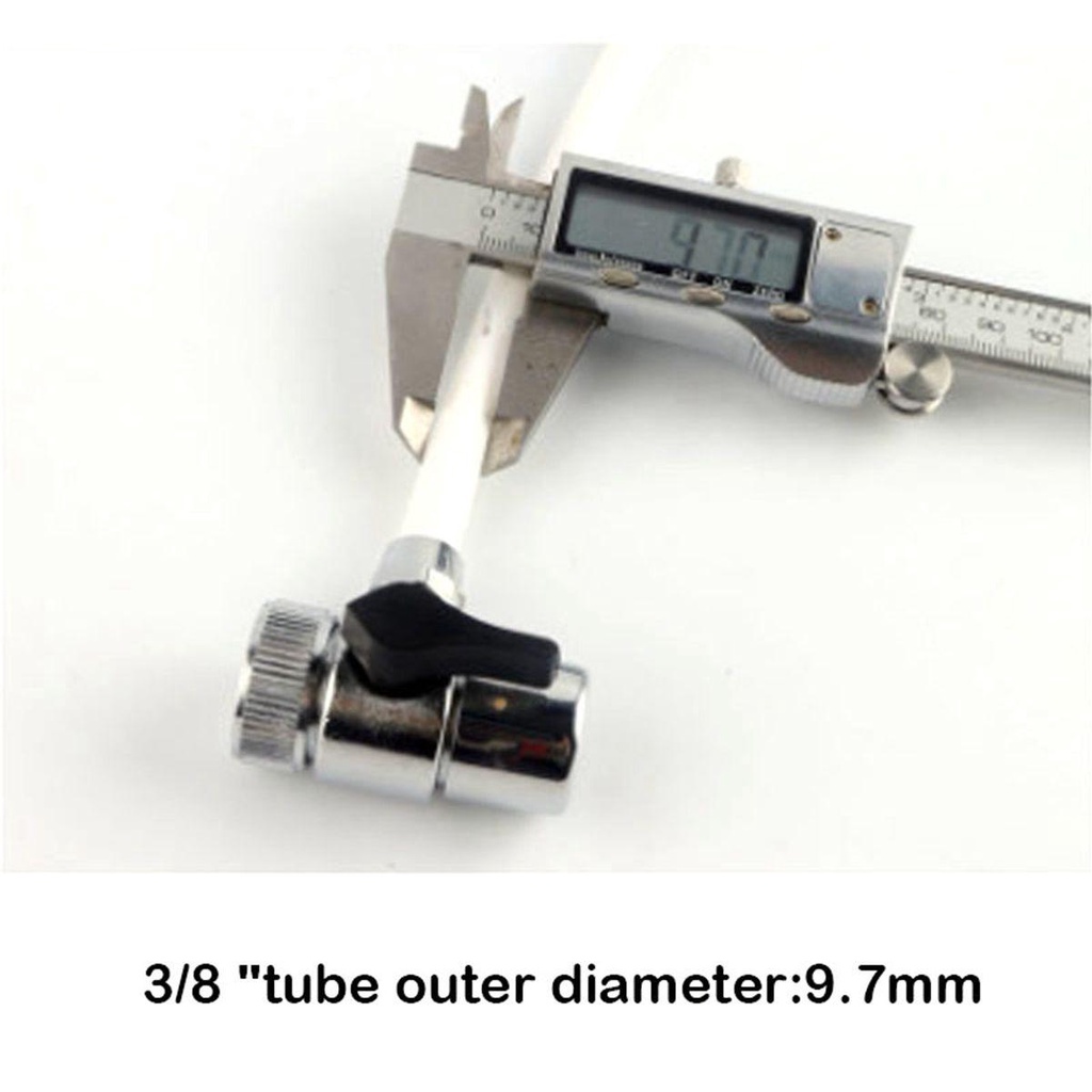 QUINTON Konektor Tabung 9.5mm Pipa 3/8&quot; Alloy Faucet Fitting Adapter