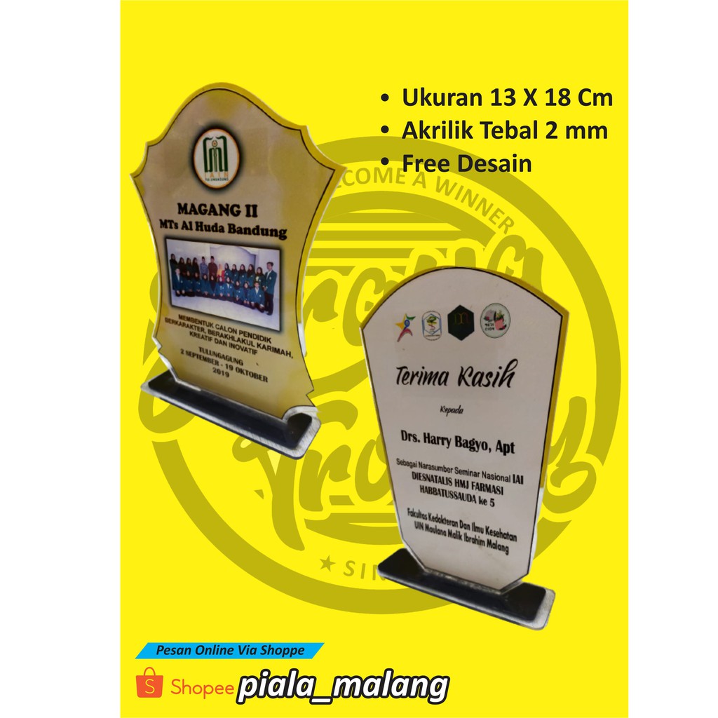 Souvenir Plakat Akrilik, sehari jadi