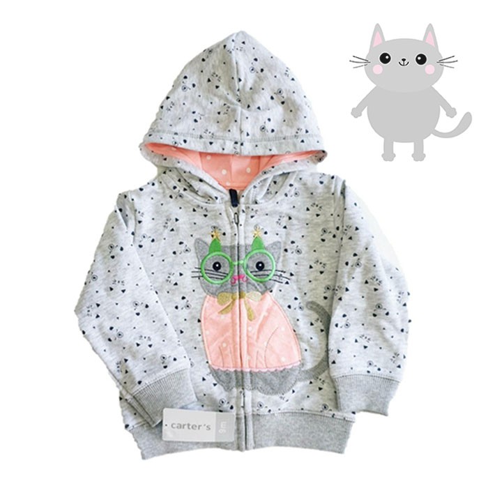 Jaket Anak Import Jaket Bayi Jaket Anak Perempuan Murah Jaket Bayi Murah Jaket Anak Grey Cat