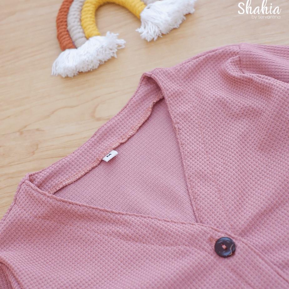 ㊙ SHAHIA - Waffle Cardigan Anak び