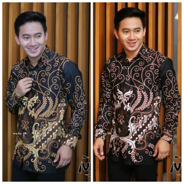 Sale Kemeja Batik Pria Kembang Mekar Seribu kZdnw3CXWxro0