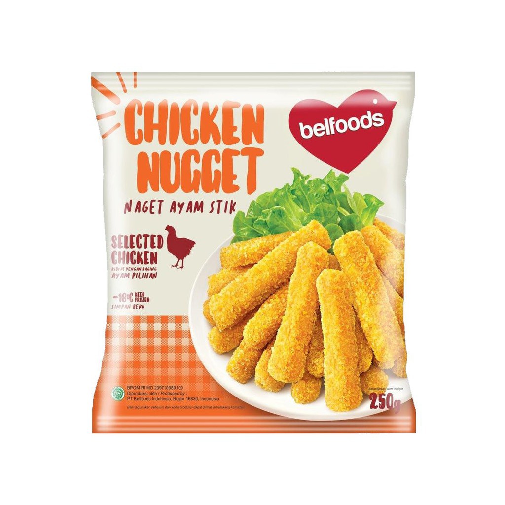 

BELFOODS FAVORITE CHICKEN NUGET STICK 250GR