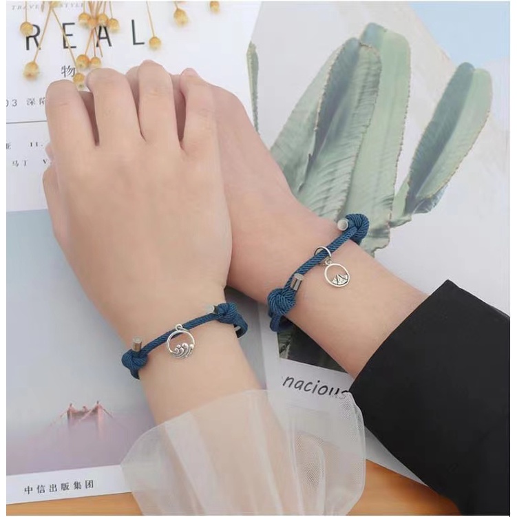 Gelang Couple Tali Isi 2 Magnet Attract Persahabatan Tangan Wanita Bracelet