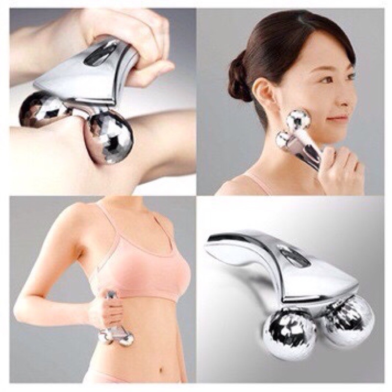 ✿ELYSABETHME✿ 3d face roller silver penirus pipi chubby tembem berlemak beauty tools alat