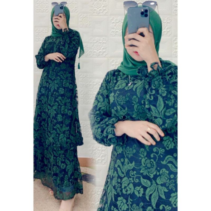 GAMIS MALAYSIA BROKAT LIPIT RENDA NEW COLOUR LD 100' 110' 120 CM