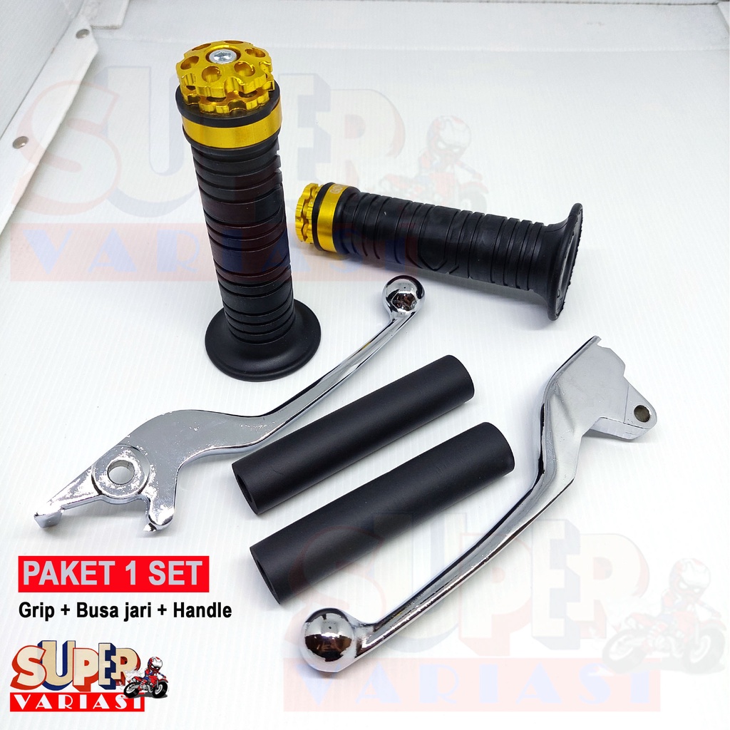 handle standar honda beat karbu cnc warna anti pudar paket 1 SET handgrip dan handle busa jari