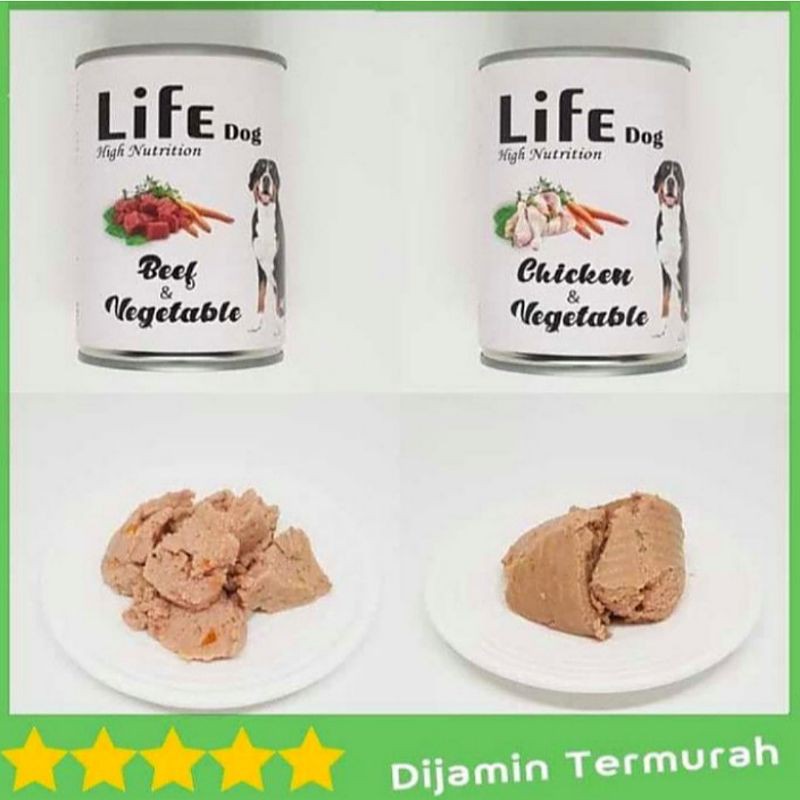 Makanan Anjing life dog kaleng 375gr All varian - Promo makanan anjing Wet food