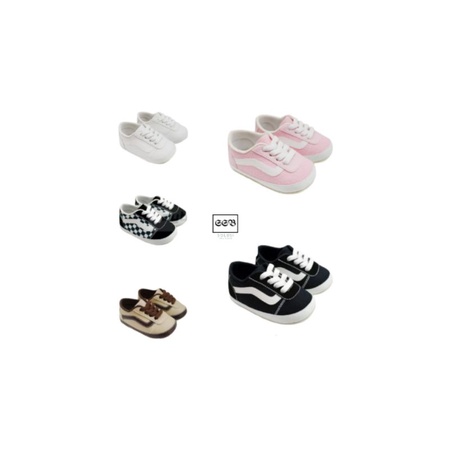Sepatu anak bayi | baby shoes | prewalker garis 0-12 bulan Bayi belajar berjalan atau merakak murah dan berkualitas bahan lembut