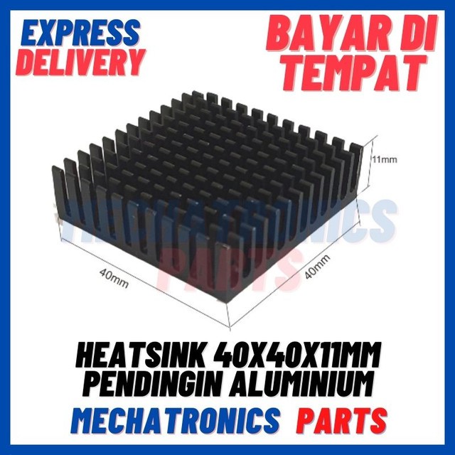 [DEV-9388]  HEATSINK 40X40X11MM PENDINGIN ALUMINIUM