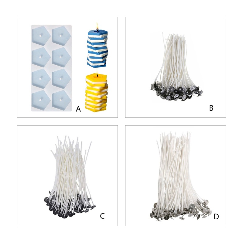 Zzz 20pcs / Pak Cetakan Silikon Bentuk Pentagonal Panjang 4In 7.78In 11.8In Multifungsi