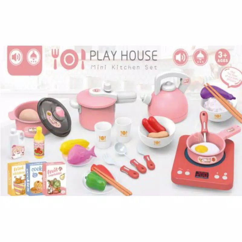 Mainan anak masak Play House Kitchen set-masakan anak