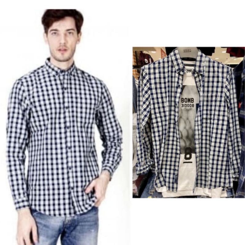 Bombboogie Original Houghton Navy white Reguler Shirt