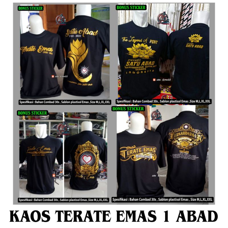 Kaos TERATE EMAS 1 Abad,atribut terate bjn,idaemo22