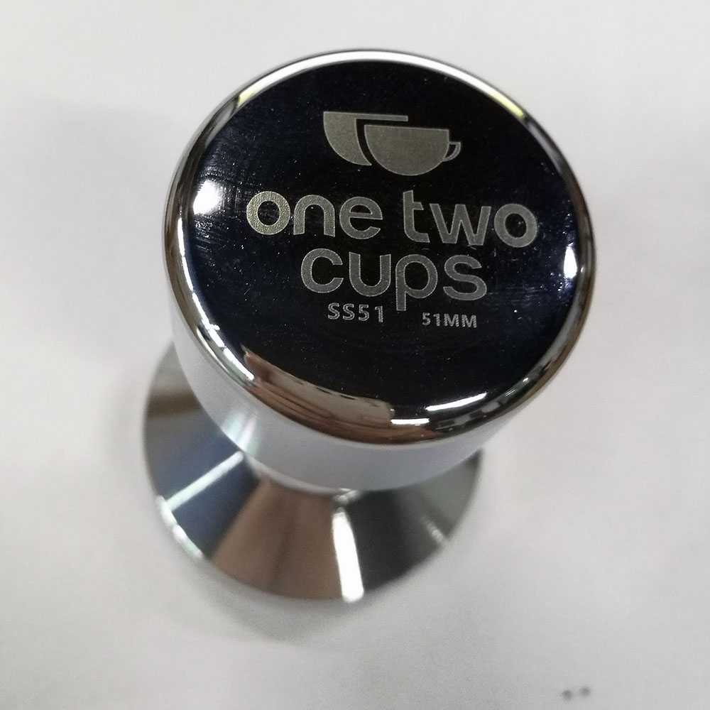Tamper Kopi Espresso Flat Stainless Steel 51mm - One Two Cups - SS51