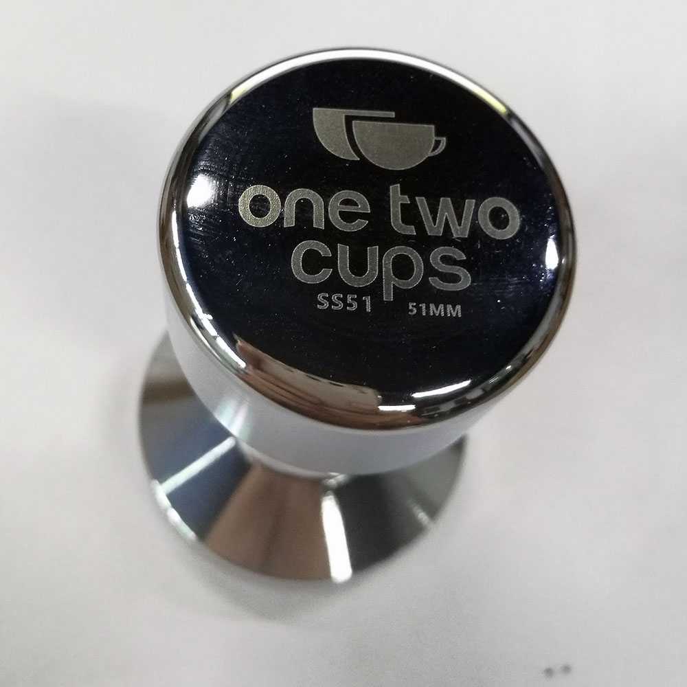 Tamper Kopi Espresso Flat Stainless Steel 51mm - One Two Cups - SS51