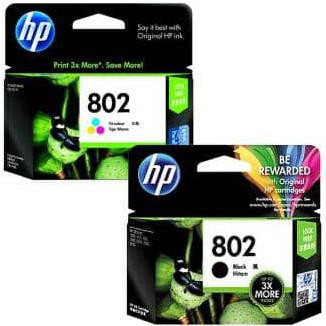 

TINTA PAKETAN 802XL COLOR, BLACK ORIGINAL